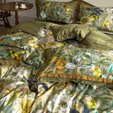 Green Cedar Printed Bedding Duvet Set – Luxury Comfort & Style