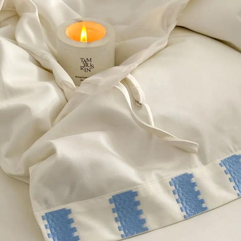 Piano Keys Embroidery Duvet Set - The Linen House