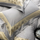 Flowers Butterfly Dragonfly Embroidery Duvet Set - The Linen House