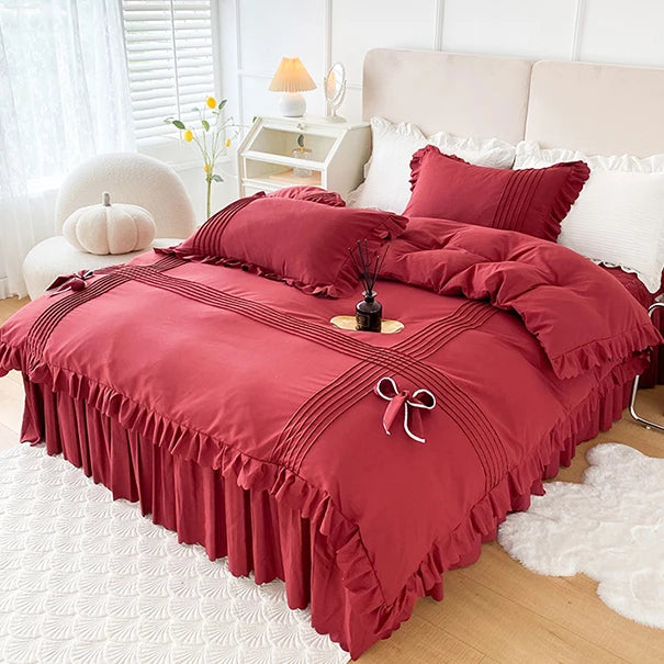 Ruffle With Pleat Duvet Set - The Linen House