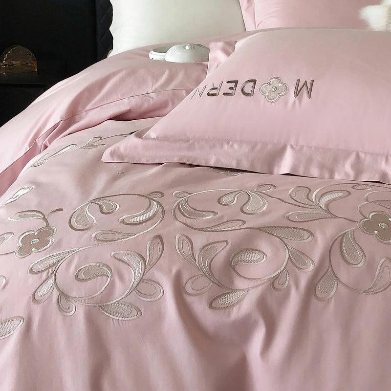 Luxury Modern Embroidery Duvet Set - The Linen House