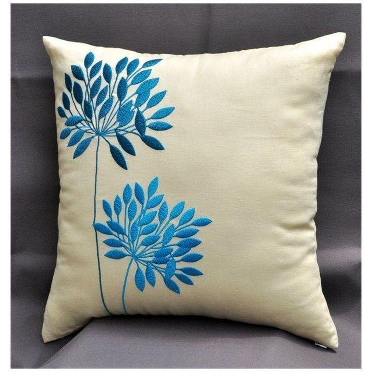 Embroidered Cushion Cover - The Linen House