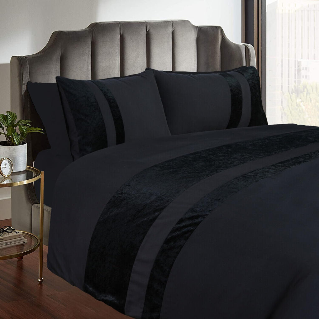 Velvet Stripe Duvet Set - The Linen House