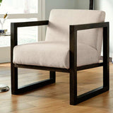 Metal Arm Cream Accent Chair - The Linen House