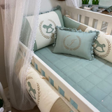 Teal Horse baby Cot Set - The Linen House