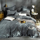 Flying Feather Embroidery Duvet Set - The Linen House