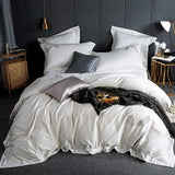Flying Feather Embroidery Duvet Set - The Linen House