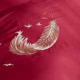 Flying Feather Embroidery Duvet Set - The Linen House