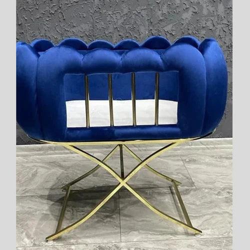 BABY CHESTER VELVET TUFTED BASSINET - The Linen House