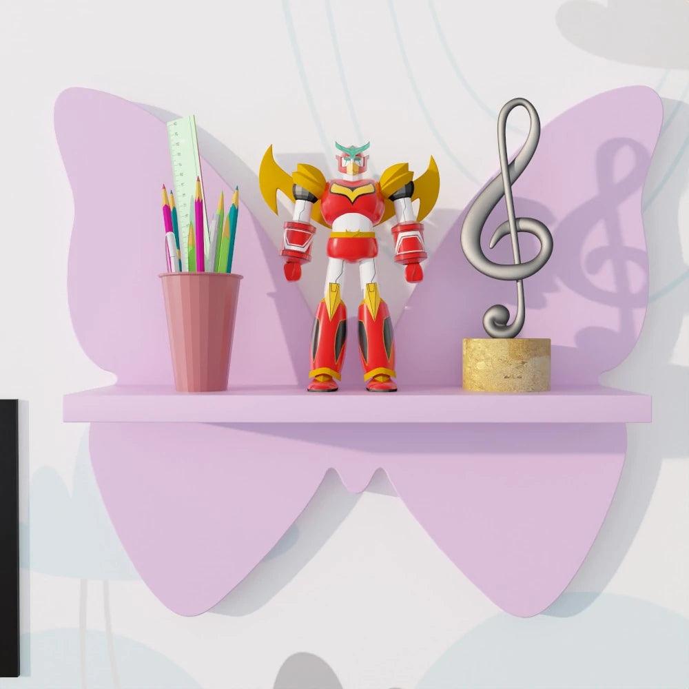 Pink Butterfly Floating wall Shelf - The Linen House
