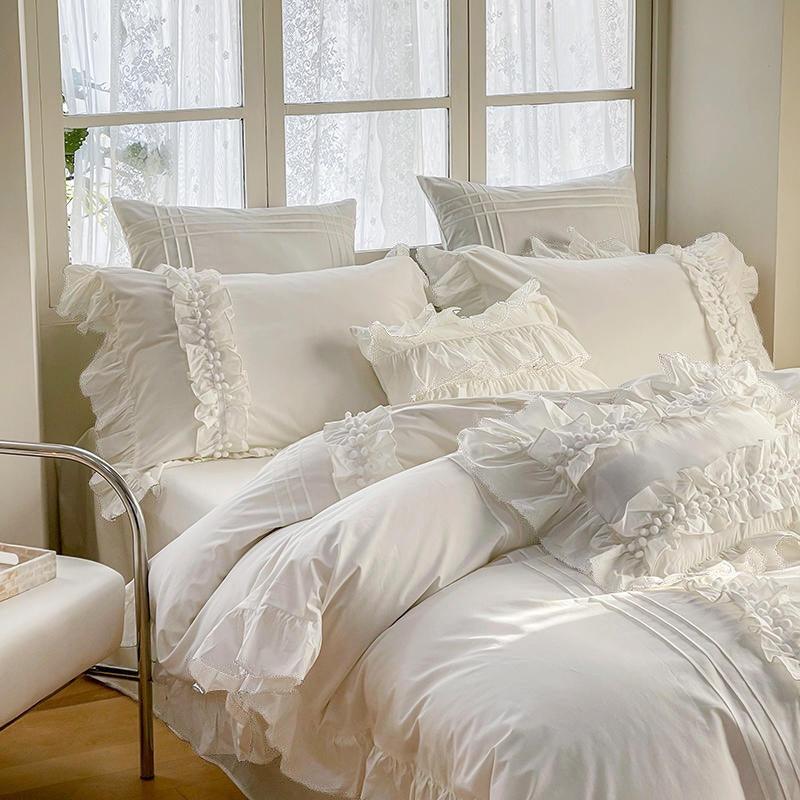 Luxury Cotton Lace Duvet Set - The Linen House