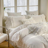 Luxury Cotton Lace Duvet Set - The Linen House