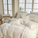 Luxury Cotton Lace Duvet Set - The Linen House