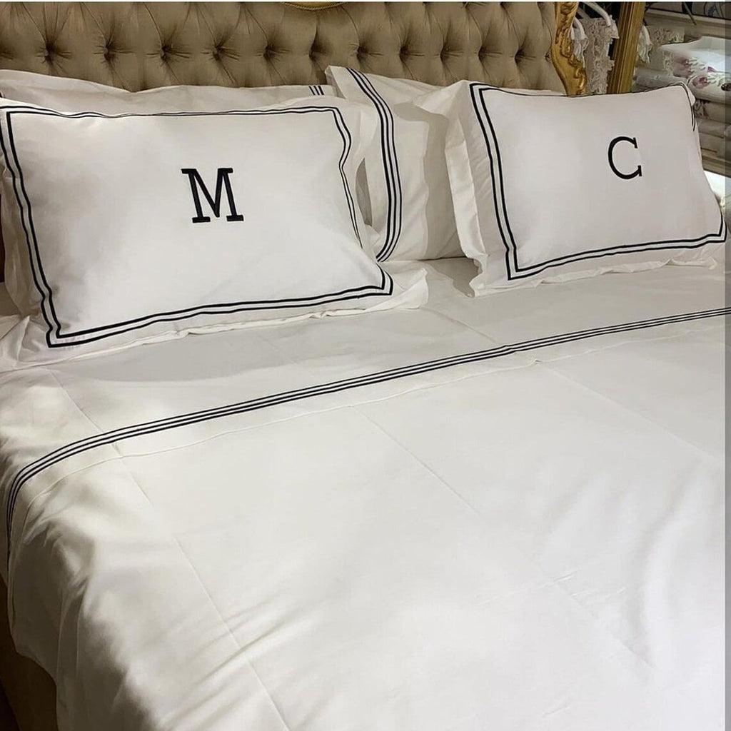 Personlaized Baratta Stich Embroidered Bed Set - The Linen House