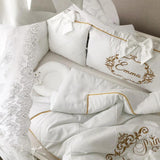 White Baby Cot Set - The Linen House