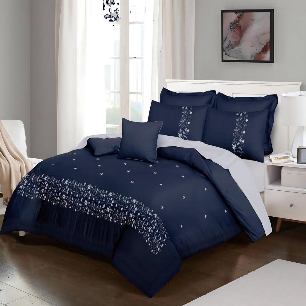 Crestina Embroidered Comforter -King - The Linen House