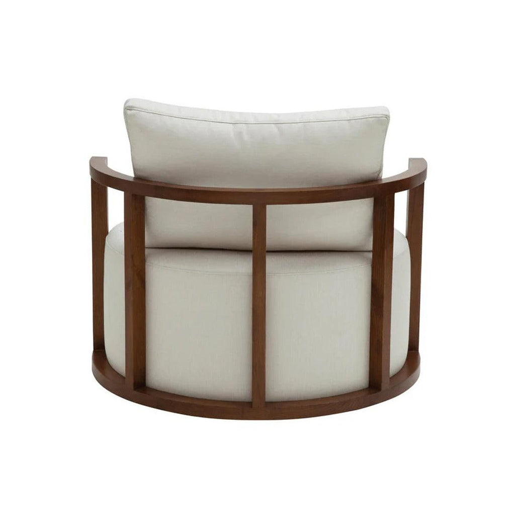 Upholstered Barrel Chair (Set of 2 Chairs and Center Table) - The Linen House