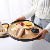 Metal and Wood Service Tray