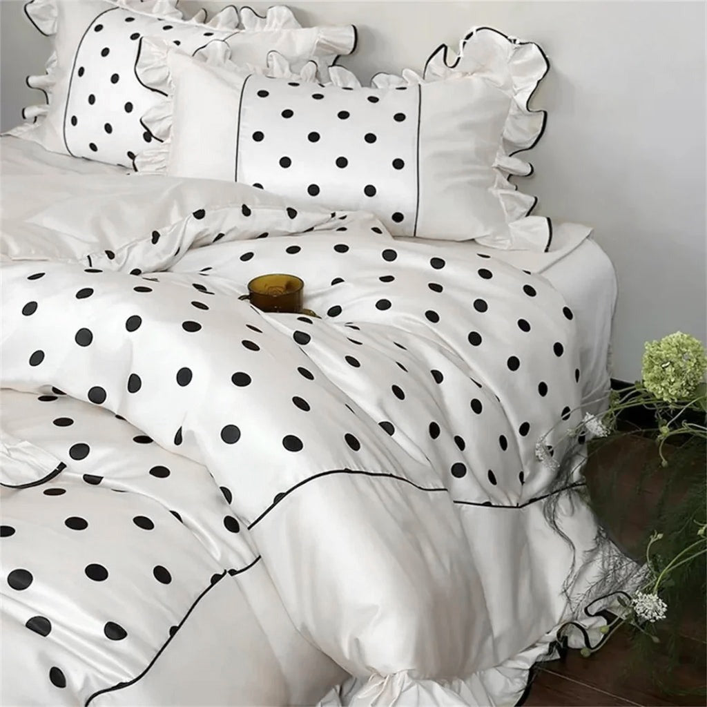 Polka Dots Printed Bedding Duvet Set