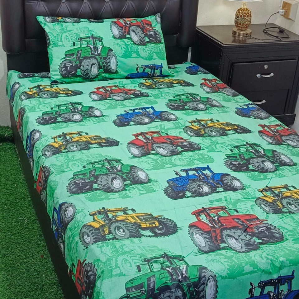 Feelyou Tractor Kids Bed Sheet