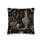 Blue and Golden Toile Cushion Cover