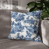 Blue & White Toile Decorative Cushion