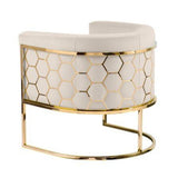 Metal Chair with Foot Rest - The Linen House
