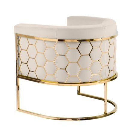Metal Chair with Foot Rest - The Linen House