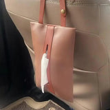 Car Mounted Leather Tissue Bag - The Linen House