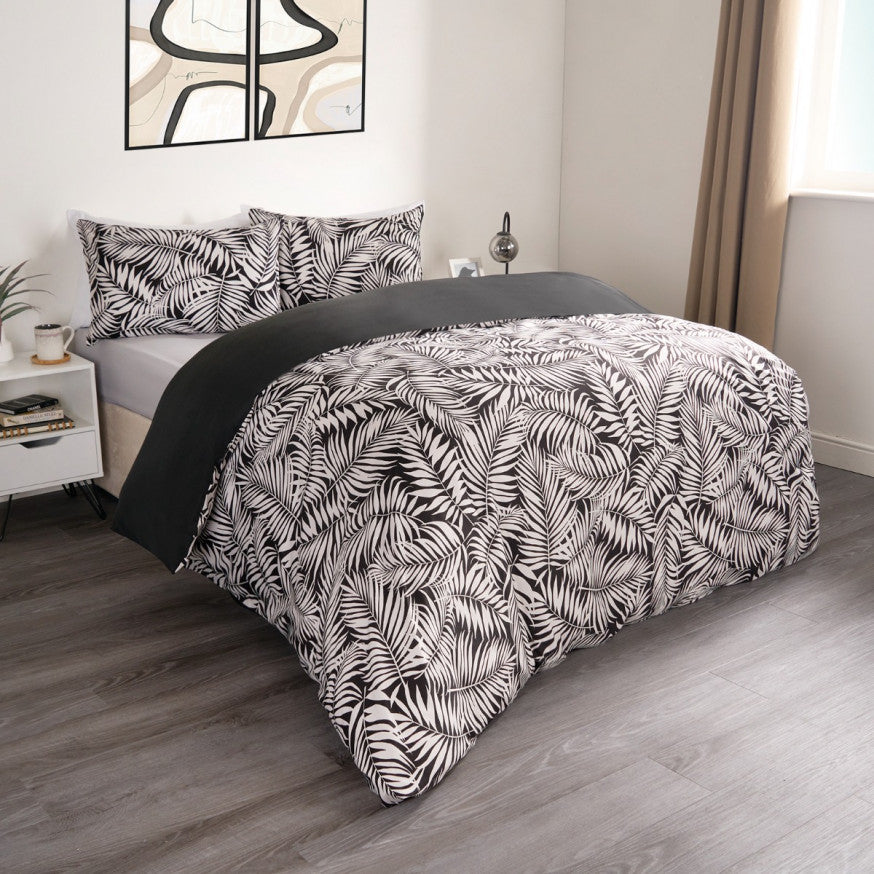 Tropical Leaf Printed Bedsheet (3pcs)