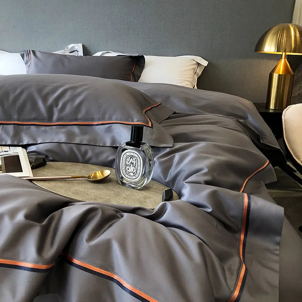 Embroidered Multi Line Baratta Duvet Set