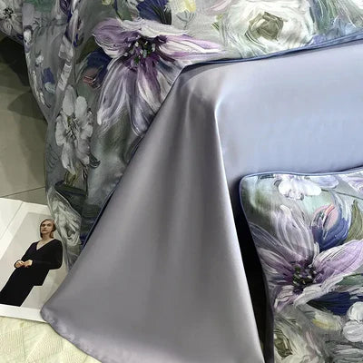 Vintage French Style Rose Printed Duvet Set – Romantic & Timeless Elegance