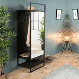 Hallway Coat Rack With Mirror - The Linen House