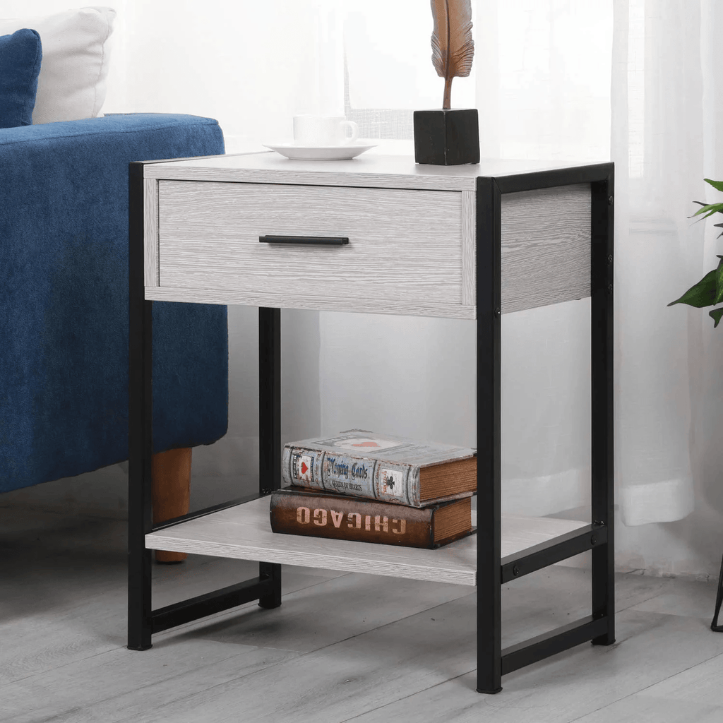 2-Tier Shelf Side Table - The Linen House