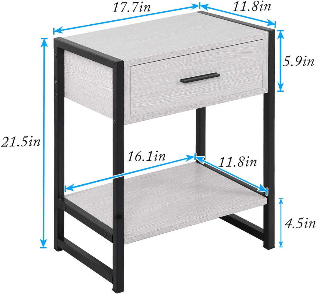 2-Tier Shelf Side Table - The Linen House