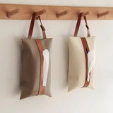 Car Mounted Leather Tissue Bag - The Linen House