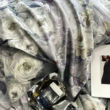 Vintage French Style Rose Printed Duvet Set – Romantic & Timeless Elegance