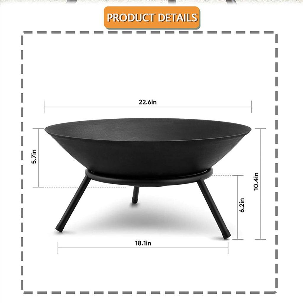 Portable Round Fire Bucket - The Linen House
