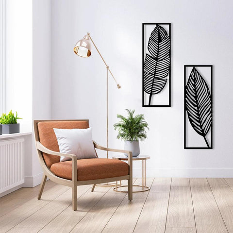 Decor Leaves, Home Wall Art, Metal Wall Decor ( pack of 2 leaf ) - The Linen House