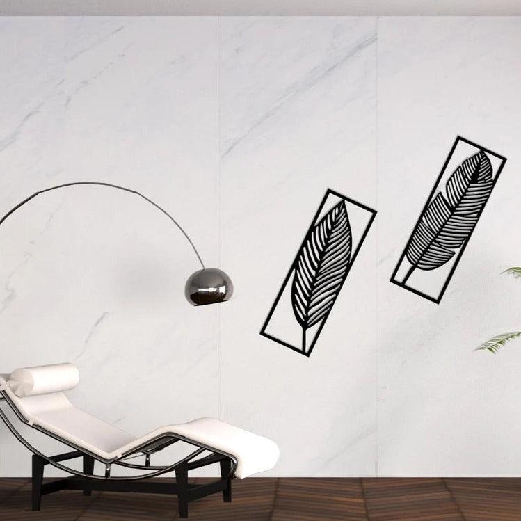 Decor Leaves, Home Wall Art, Metal Wall Decor ( pack of 2 leaf ) - The Linen House