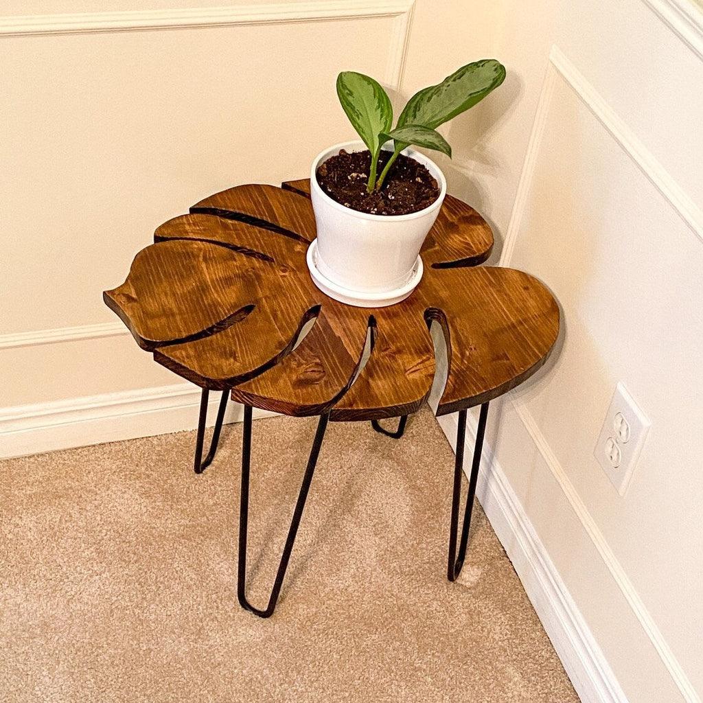 Monstera leaf side table - The Linen House