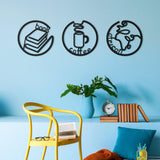 Book and Coffee Metal Wall Decor - The Linen House