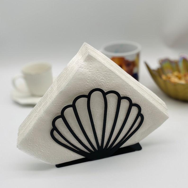 Lotus Napkin holder , Lotus Flower Napkin Holder - metal kitchen decor , cafe decor , napkin holder for cafe, Metal napkin holder - The Linen House