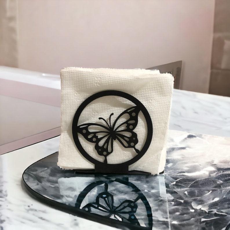 Buterfly Napkin Holder, Metal Kitchen Accessories, Dining Accessories, Metal Napkin Holder, Kitchen Decor, Kitchen Storage - The Linen House