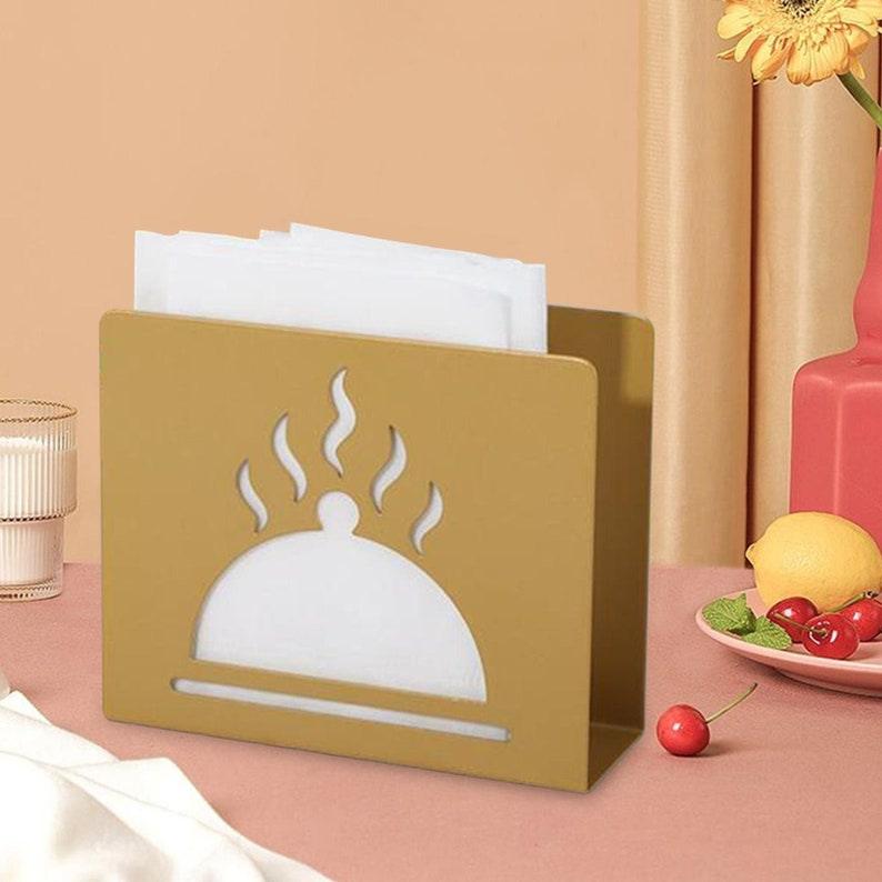 Metal Cook Napkin Holder, Dining Table Accessories, Kitchen Accessories, Cafe Napkin Holders - The Linen House