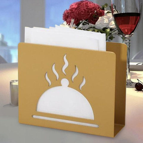 Metal Cook Napkin Holder, Dining Table Accessories, Kitchen Accessories, Cafe Napkin Holders - The Linen House