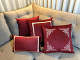 Velvet Embroidered Cushion Cover (pack of 4) - The Linen House