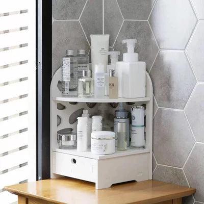 Makeup Floor Corner Organizer Rack - The Linen House