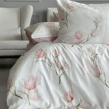 Watercolor Tulip Design Printed Bedding Duvet Set