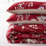 Mixini Red Floral & Birds Printed Bedding Duvet Set – Bold & Timeless Design